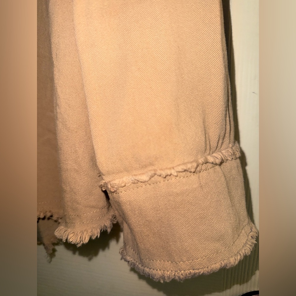 LA MIEL Brown Frayed Collar Shirt/jacket - Picture 5 of 11